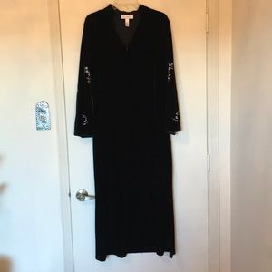 Oscar de la Renta Black Velvet Robe